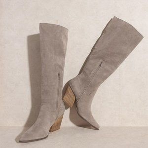 Oasis Society LACEY GREY KNEE-HIGH BOOT Women's Size 6.5